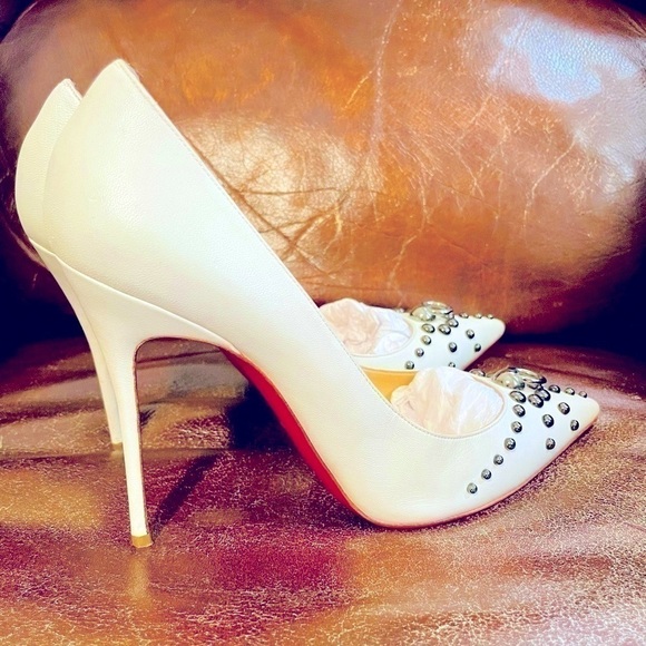Christian Louboutin So Kate 120mm Geometric door knock stud pumps EU36 White - Picture 3 of 7